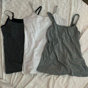 3 small clip down nursing tank top camisoles